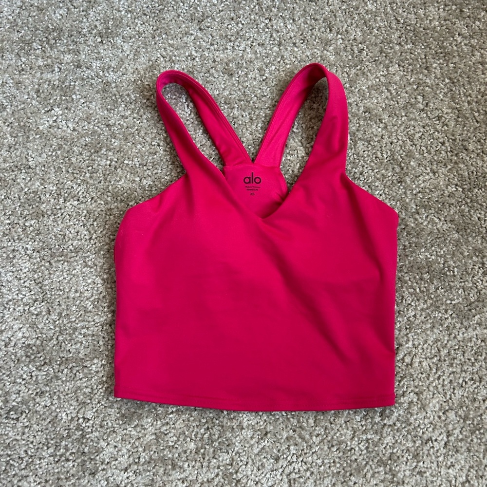 Alo Airbrush Real Magenta Crush Crop Tank